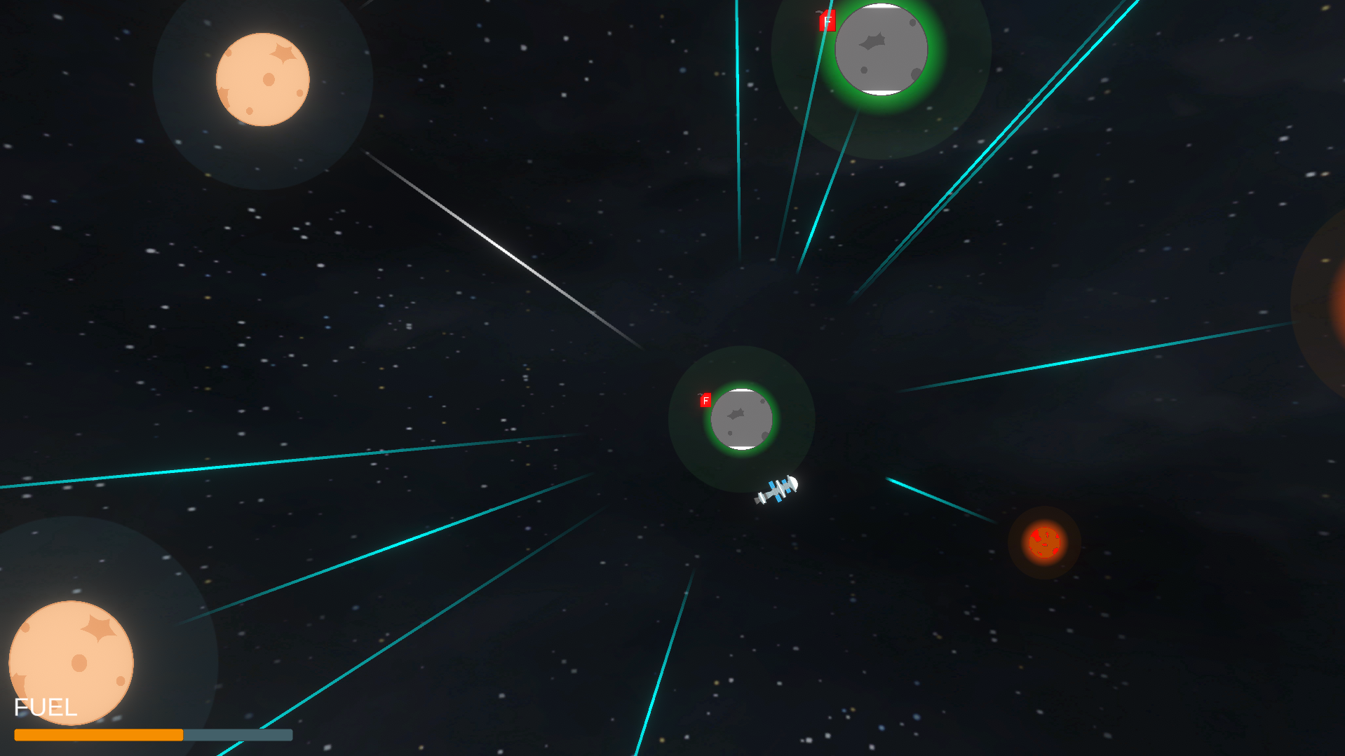 Star Chart screenshot with planets and spaceship