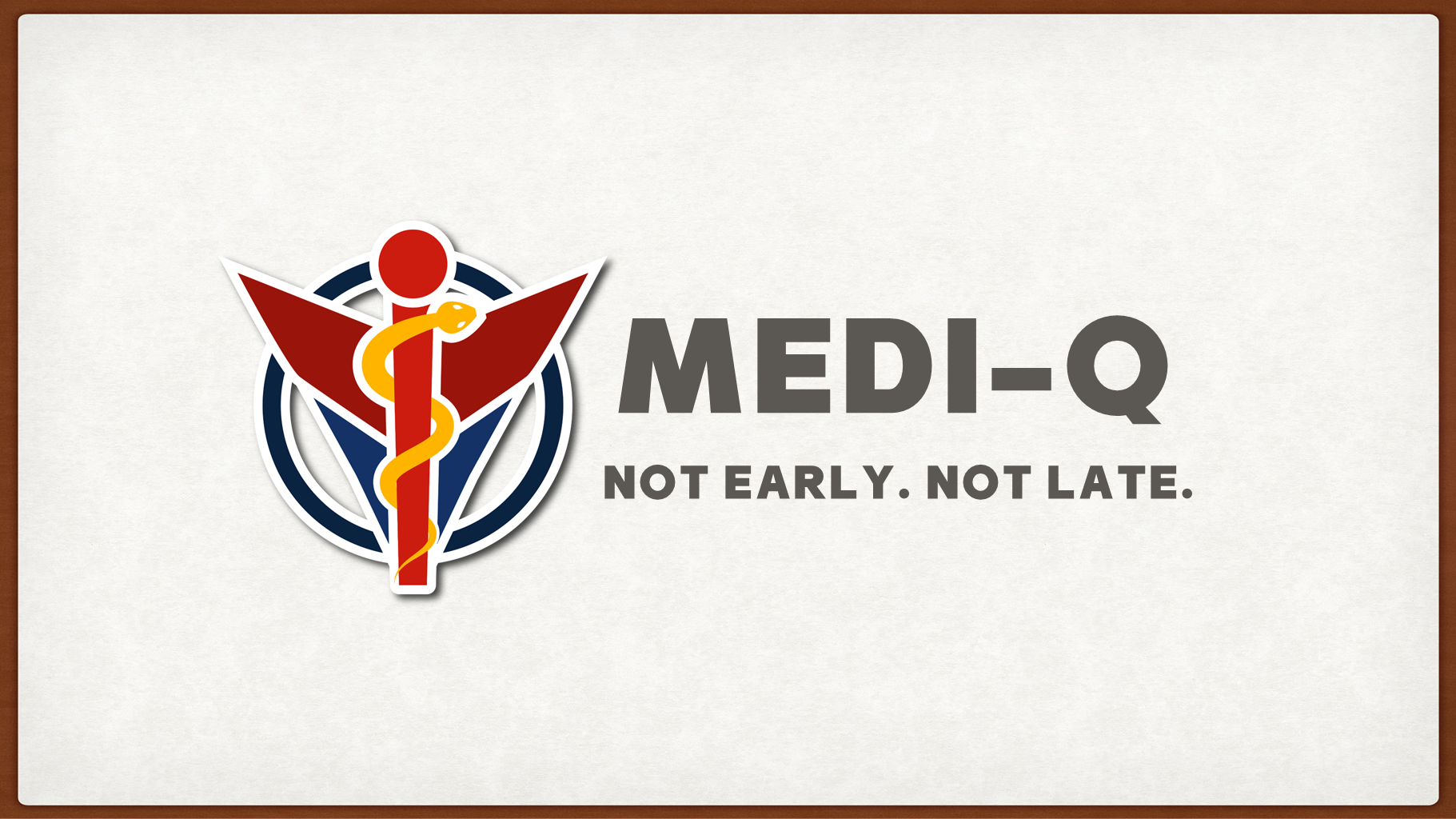 Cover slide for the Medi-Q app