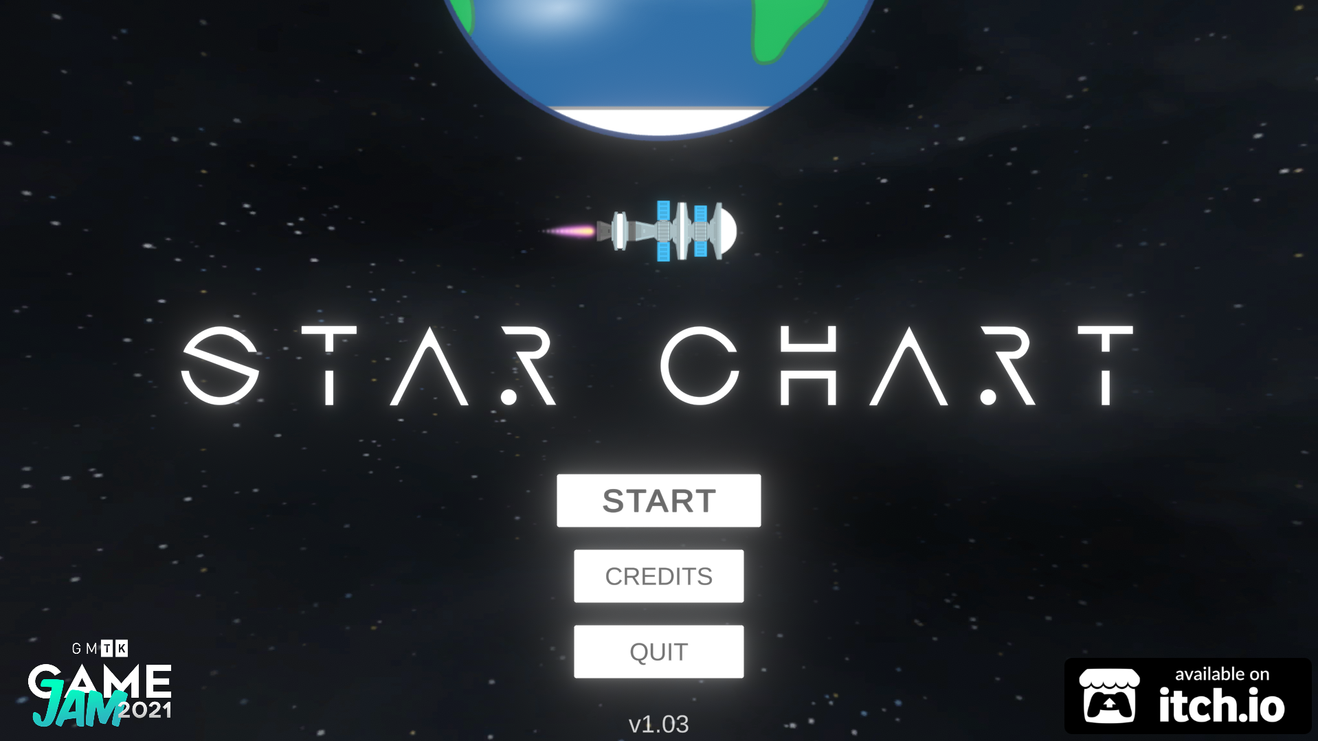 Screenshot of the Star Chart game menu