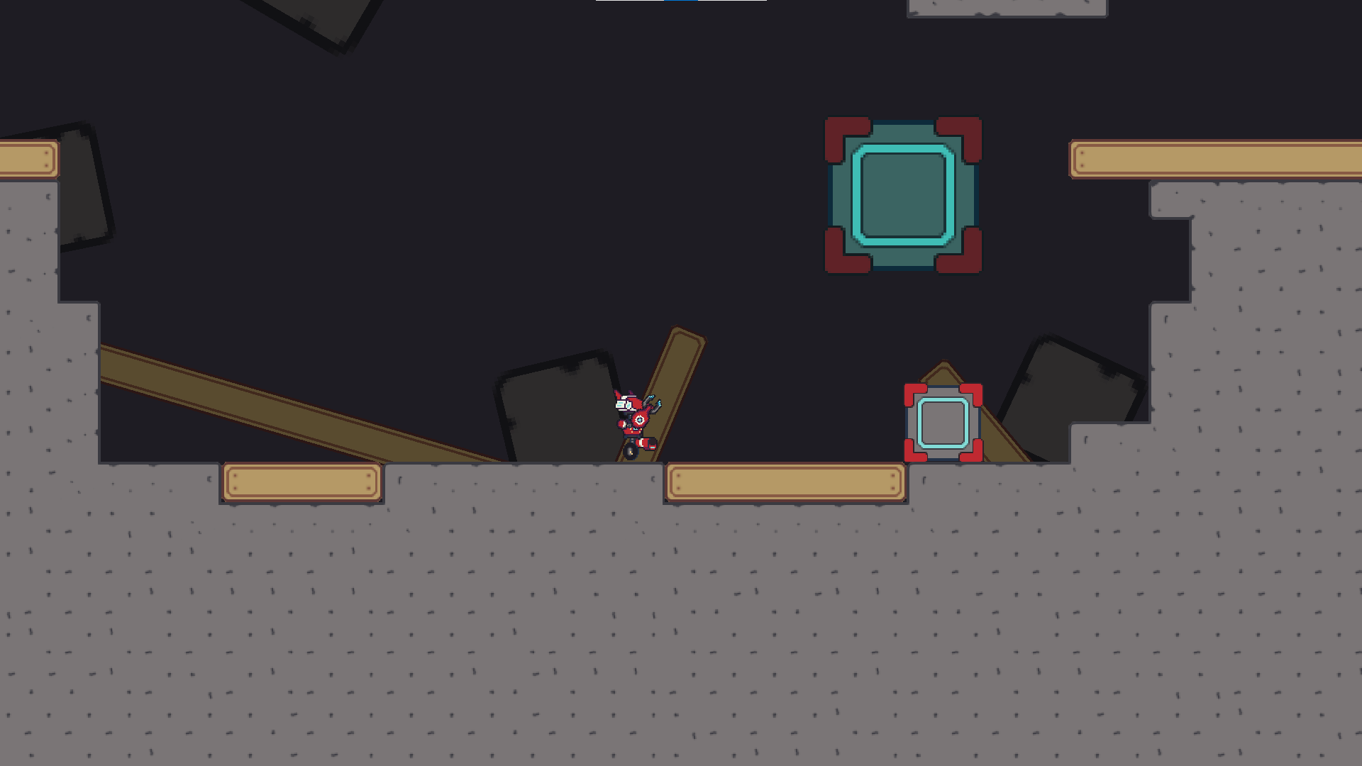 Screenshot of Boxed To Scale, featuring different sized boxes and the Physics Grab mechanic.